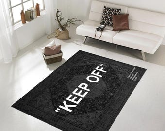 Keep Off Rug, Dark Grey Rug, Keep Off Carpet, Modern Rug, Home Decor Rug, Modern Rugs, Trend Area Rugs, Housewarming Gift Rug, Cool Rug