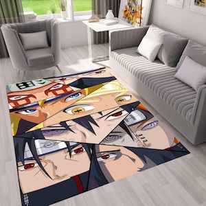 Anime, Manga-Teppich, Anime-Kunst, Manga-Teppich, von japanischer Animation inspirierte Bodenmatte, fanatische Wohnkultur, lustiges Geschenk für Anime-Fans, Anime-Dekor