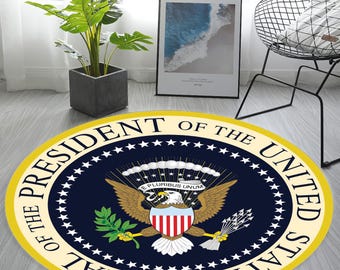 American Eagle Rug, Oval Office Rug, White House Carpet, Mr President Carpet, Round Rug, Seal Of The United States, American President Rug