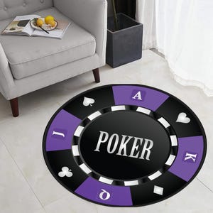 ポーカーラグ、カジノコインラグ、ポーカーチップラグ、カジノラウンドラグ、ポーカー、カジノスロット、カジノ装飾、カジノゲーム、ゲームルームラグ、