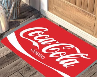 Coca Cola コカコーラ 企業 ビンテージ ラグ マット Amazon | コカコーララグ カーペット 洗える ラグマット 滑り止め付