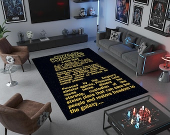 Star Wars Rug, A New Hope, Starwars Movies Opening Crawl Carpet, Starwars Fan Gift,
