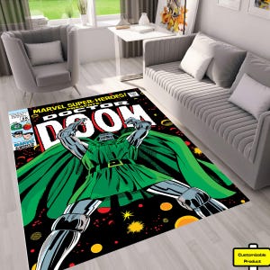 Doom Rug, Doomsday Special Issue, Comic Area Rugs, Comic Book Rug, Comic Cover Carpet, Super Hero Comics, Magazine Cover Rug, Comic Rugs