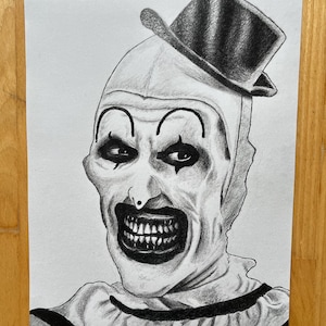 Arte O Palhaço - Terrificador A4 Impressão/Pôster