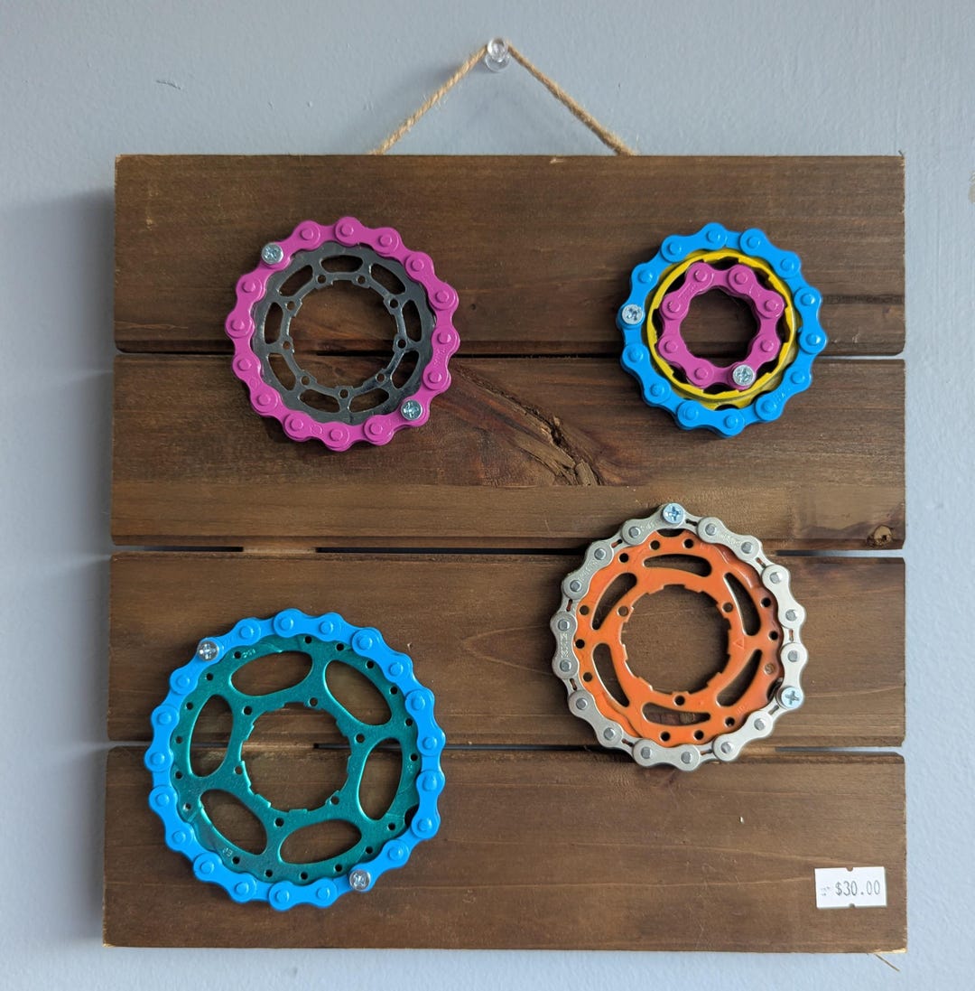 Wall Cycle Rings Chain Circles Wall Hanging, Made From Bicycle Parts - Etsy