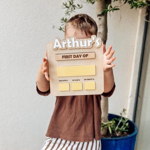 Personalized First and Last Day of School Board: Reusable Photo Prop