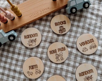 Wooden Personalised Toy Storage Organisation Labels | Nursery Decor | Playroom Tags | Ikea Kallax Trofast Boxes