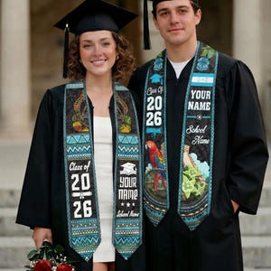 Custom Honduras Graduation Sash, Honduras American Flag Graduation Sash 2026, Honduran Stole, Honduran Stole 2026, Graduation Class Of 2026