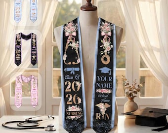 Customized Nursing Stole, Nursing Graduation Stole, RN Stole Nursing Stole Graduation 2026, Nursing Graduation, Nursing Stole Graduate 2026