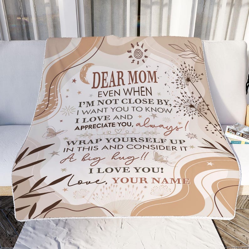 Personalisierte To My Mom Decke, Geschenke zum Muttertag, Mommy Geschenk von Tochter und Sohn, Custom Mom Letter Decken, Mom's Geburtstagsgeschenke Bild 7