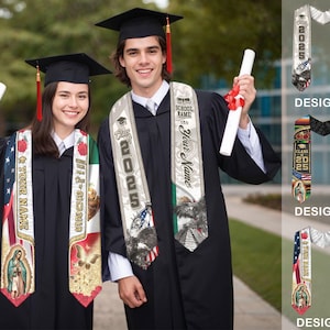 Custom Mexican Graduation Sash, Mexican American Flag Graduation Sash 2025, Mexican Stole, Mexico Graduation Stole 2025, Graduation Gift