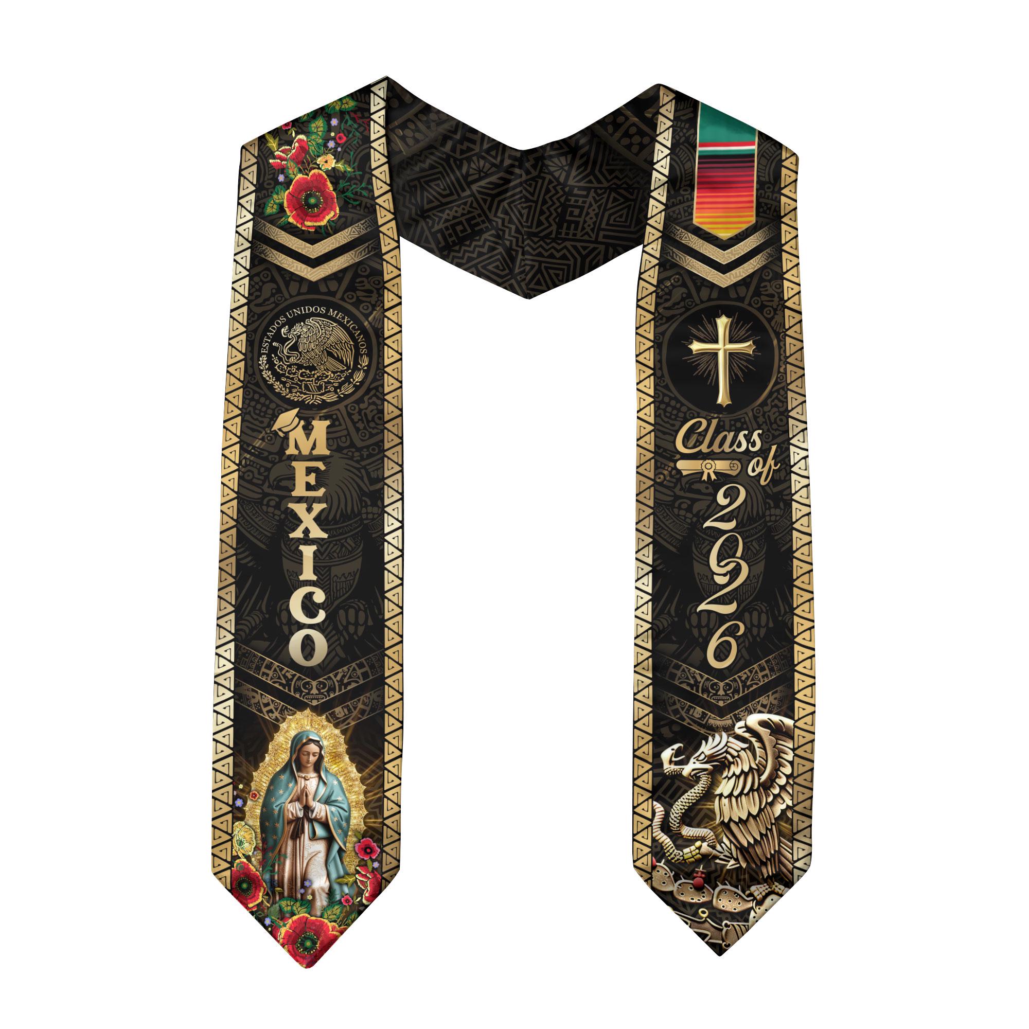 Mexican Graduation Sash, Mexican Flag Grad Sash 2026, Mexican Aztec ...
