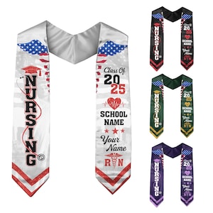 Customized Nursing Stole, Nursing Graduation Stole, RN Stole Nursing Stole Graduation 2025, Nursing Graduation, Nursing Stole Graduate 2025