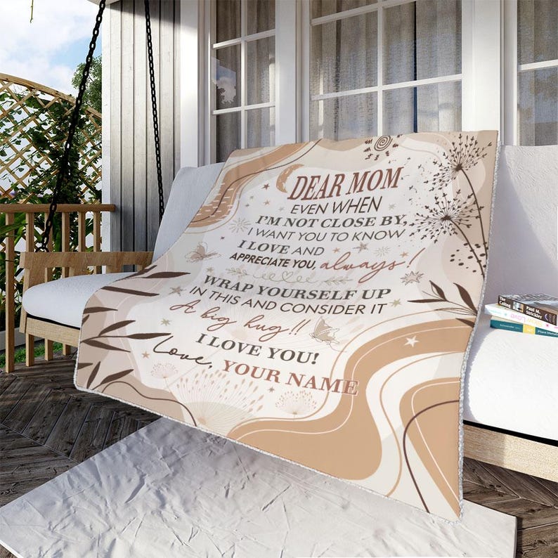 Personalisierte To My Mom Decke, Geschenke zum Muttertag, Mommy Geschenk von Tochter und Sohn, Custom Mom Letter Decken, Mom's Geburtstagsgeschenke Bild 8