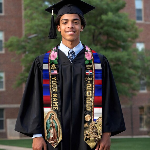 Dominican Republic Graduation Stole - Dominican Republic Flag Sash