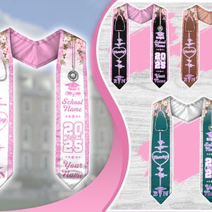 Customized Nursing Stole, RN Stole Nursing Stole Graduation 2025, Nursing Graduation Stole, Nursing Graduation, Nursing Stole Graduate 2025