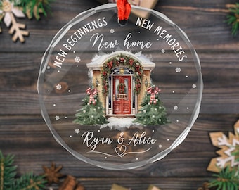 Custom First Christmas Our New Home Ornament 2026, New Home Bauble Decor, Personalized Housewarming Gift, 1st Xmas In Our Forever Home