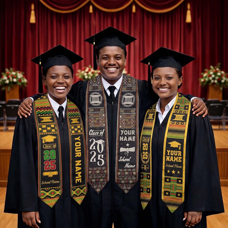 Custom African Sash 2026 With Traditional Kente Pattern, African ...