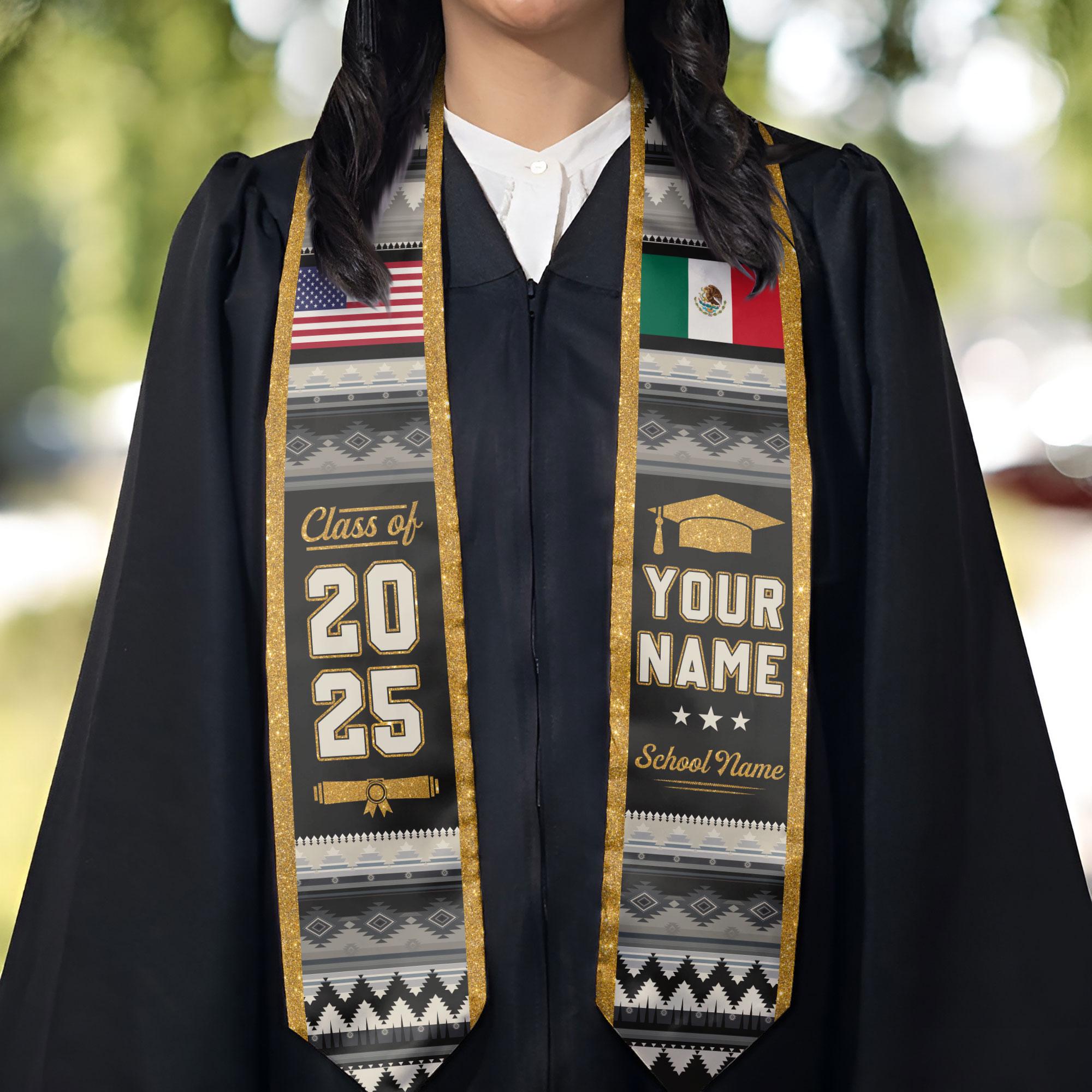 New Graduation Code. India Custom Class Of 2025 Sash Custom India Graduation Stole 2025 ...
