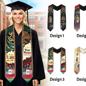 Custom Mexican Graduation Sash, Mexican American Flag Graduation Sash 2025, Mexican Stole, Mexico Graduation Stole 2025, Graduation Gift
