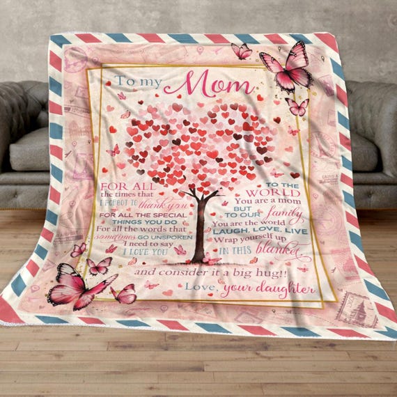 Personalized to My Mom Blanket, Letter to My Mom Blanket, Mother's