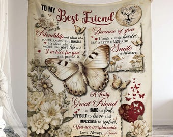 Benutzerdefinierte für meine beste Freundin Decke, beste Freunde Decke personalisiert, Bestie Decken, Decken Geschenk für Freunde, Lieber meine beste Freundin Decke