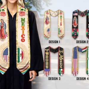 Mexican Graduation Sash, Mexican American Flag Graduation Sash 2025, Mexican Stole, Mexico Graduation Stole 2025, Graduation Class Of 2025