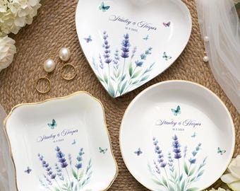 Regalo de boda personalizado para la pareja, plato para anillos con diseño de pájaros, regalo de compromiso, regalo de boda para la novia, regalo para la despedida de soltera, regalo de aniversario.