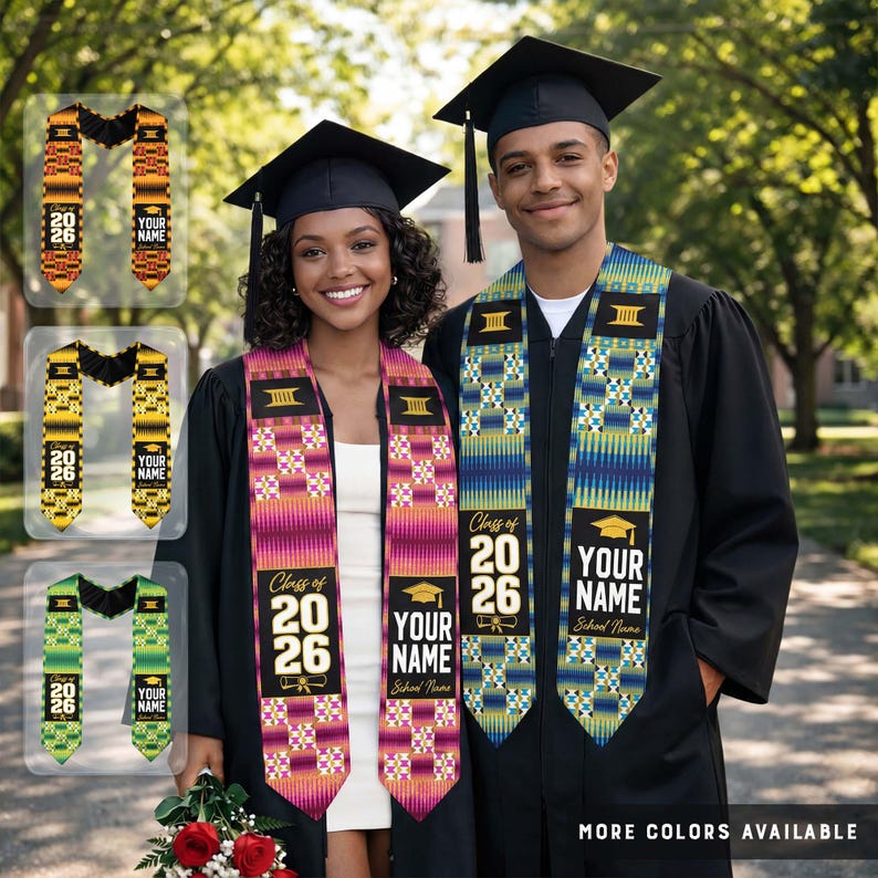 Custom African Sash 2026 With Traditional Kente Pattern, African ...
