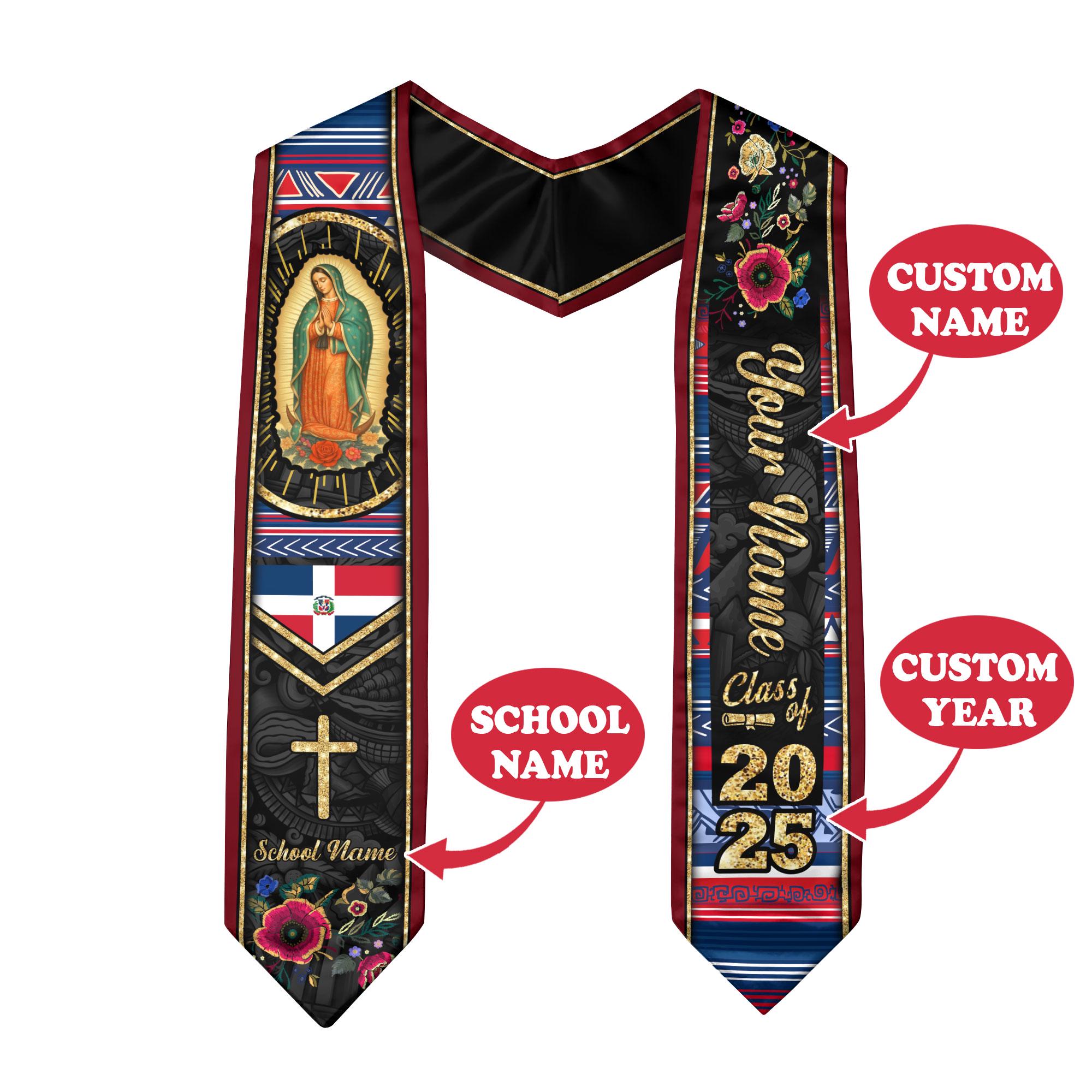 Dominican Republic Graduation Stole - Dominican Republic Flag Sash