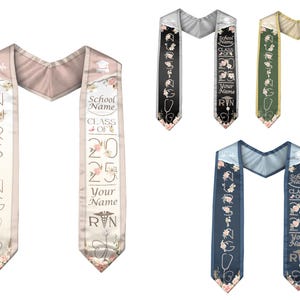 Customized Nursing Stole, RN Stole Nursing Stole Graduation 2025, Nursing Graduation Stole, Nursing Graduation, Nursing Stole Graduate 2025