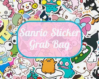 Bolsa sorpresa de pegatinas Sanrio, paquete misterioso Kawaii sin duplicados, pegatinas raras de Hello Kitty Kuromi Cinnamoroll, cuaderno de papelería de anime lindo