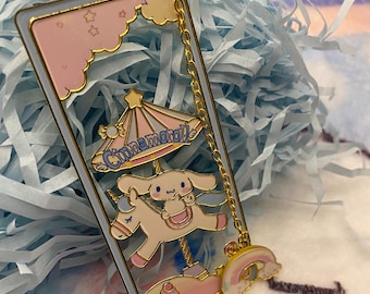 Cute Sanrio Metal Bookmark with Chain, Hello Kitty Cinnamoroll Kuromi My Melody Pochacco Pompompurin, Kawaii Book Lover Gift, Anime Marker
