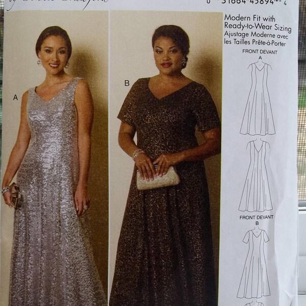 Women's Formal Evening Gown Butterick 6146 Easy Sewing Pattern Above Misses Fitted and Flared Long Dress, Bridal Gown Size 3 - 16 Uncut