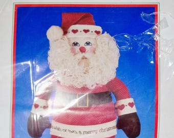 Vintage 80's Santa Doll Kit, Dimensions Crewel Kit 8056, 15" Santa Claus, Holiday Decor, Unopened Needlework Kit Persian Wool, Craft Destash