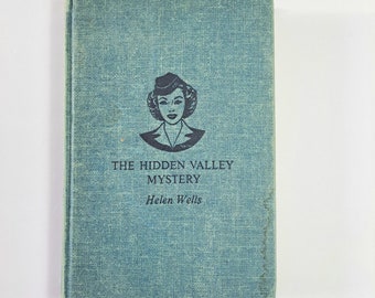 The Hidden Valley Mystery by Helen Wells, The Vicki Barr Flight Stewardess Series, Linen Cover Illustrated Hardback, 1948 Grosset & Dunlap