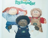SALE Butterick 6508 Doll Clothes Sewing Pattern, 16" Cabbage Patch Doll Clothing, Overalls, Shirt, Jumper and Pants,80's Pattern Destash