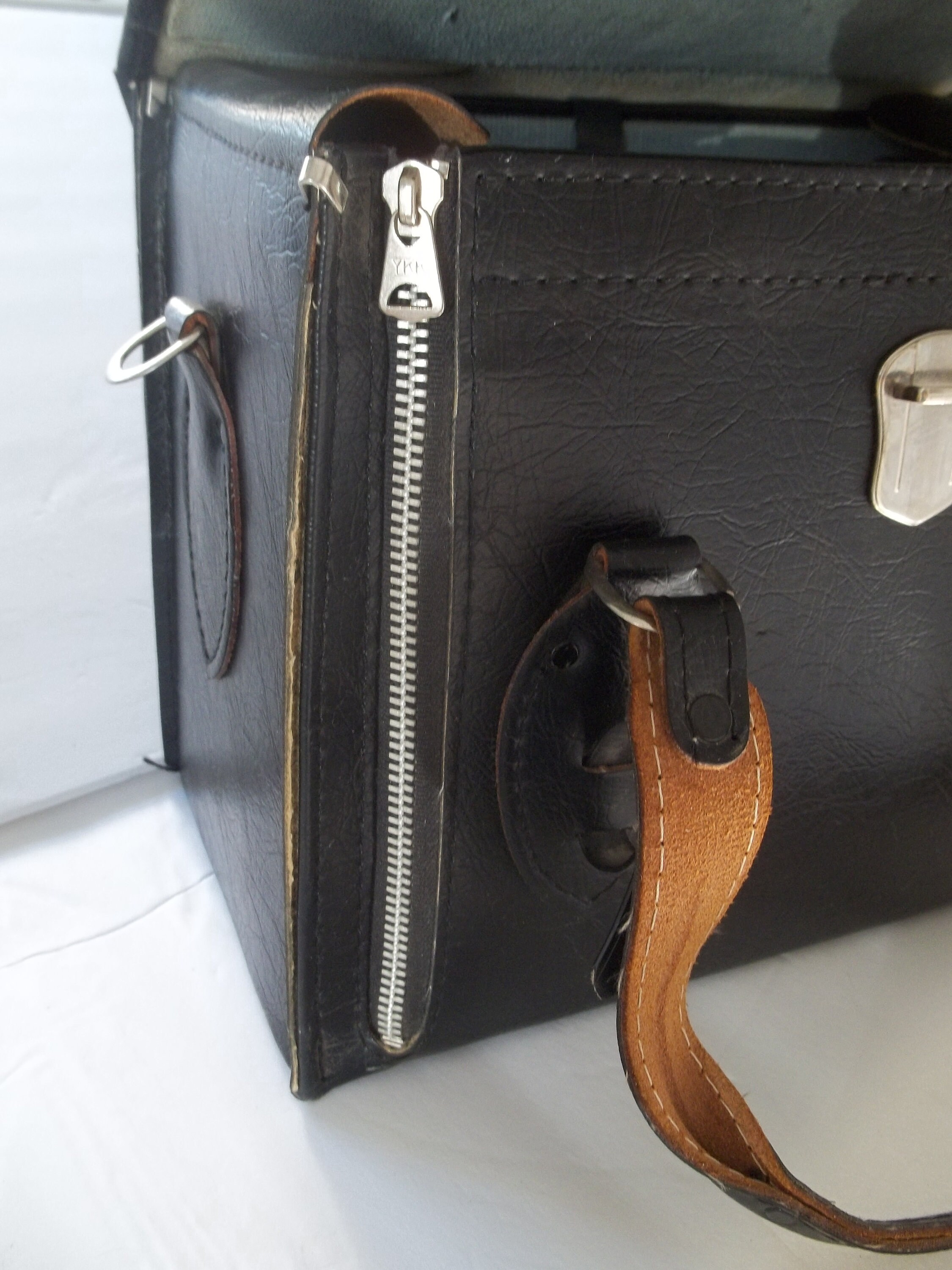 Vintage Classic Black Leather Camera Case Mid Century | Etsy