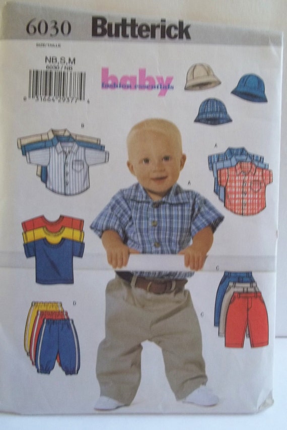 Infant Boy's Wardrobe Sewing Pattern Butterick 6030 - Etsy