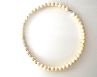 Small Wood Bead Wreath 10", Boho, Beach or Farmhouse Wreath, Neutral Bead Hoop, Minimalist Hoop, Bridal Wreath Bouquet, Wreathmaking Supply