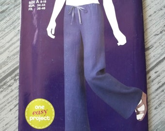 Misses' Easy Pull On Pants Simplicity E2012 Sewing Pattern Easy to Sew Elastic Waist Pants, Full Figure Pants Up to Plus Size 8 - 18 UNCUT