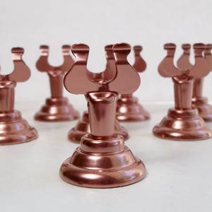 Wedding Table Number Holder Copper Rose Place Card Holder Set of 12 Stainless Steel Painted Food Marker, Seating Cards, Buffet Sign Holder image 3