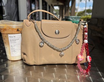Crystal Moon and Star Bag Charm, Rhinestone Purse Accessory