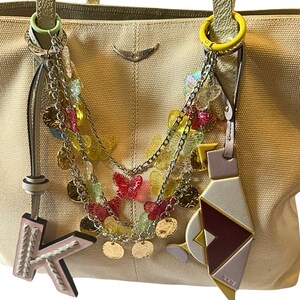 Butterfly bag charm, acrylic butterfly charm, cute bag accessory, colorful bag charm, butterfly keychain, purse charm, handbag accessory