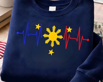 Philippine Flag Heartbeat PNG, Patriotic Philippines Digital Download