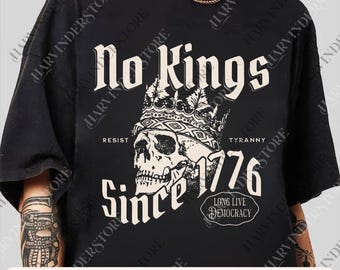 Retro No Kings Since 1776 png, Rejecting Kings Digital File, No Kings In America 86/47 Shirt, 4th Of July America png