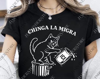 Chinga La Migra Cat Anti-ICE Graphic png, Political Protest Digital, Fuck Ice Cat png, Anti Trump Protest png