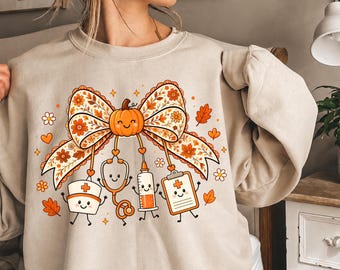 Nurse Fall Pumpkin PNG, Autumn Medical Sublimation Digital Download