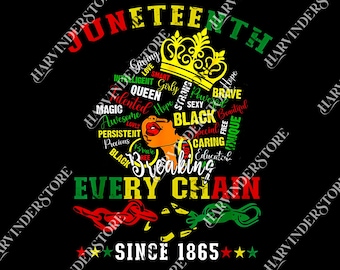 Juneteenth png, Breaking Every Chain, 1865 Freedom Day png, Juneteenth Gift, Broken Chain png, Emancipation Celebration