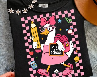 Ready For School! Teacher Goose PNG, Back to School Digital Download, Instant Download